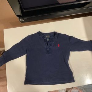 Ralph Lauren boys henley Navy blue 2T